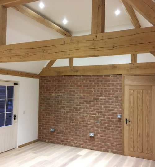 Oak Framed Office Oxfordshire - internal roof detail 2
